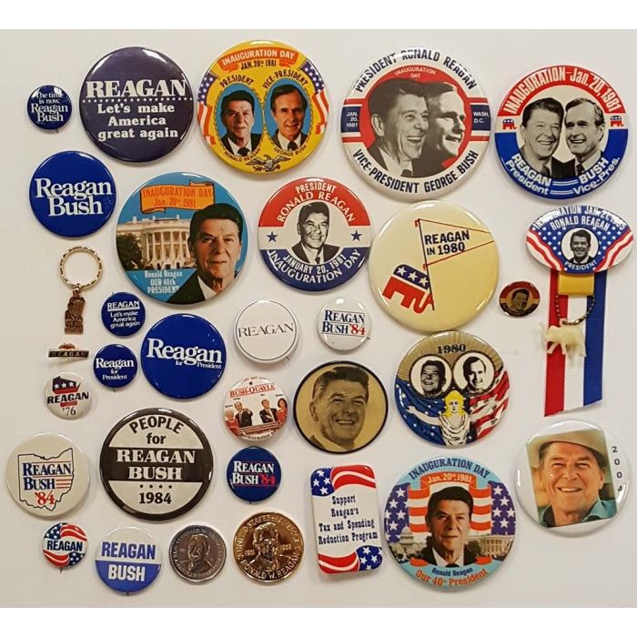 Ronald Reagan Campaign Button Collection (32)