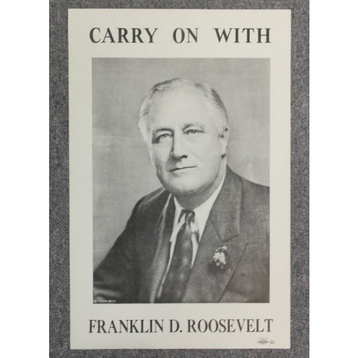 Metal Sign FRANKLIN D ROOSEVELT president campaign poster FDR United States 