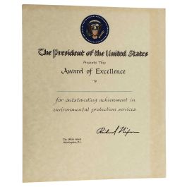 1970s Richard Nixon Award of Excellence in Environmental Protection ...