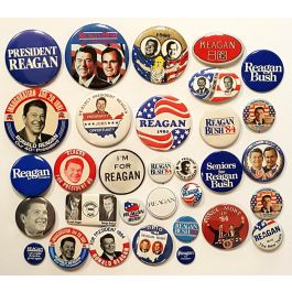 Ronald Reagan Campaign Button Collection (32)