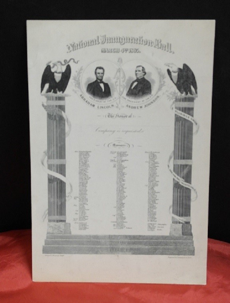 Abraham Lincoln 1860 Inaugural Invitation