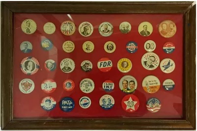 American Oil political reproduction buttons